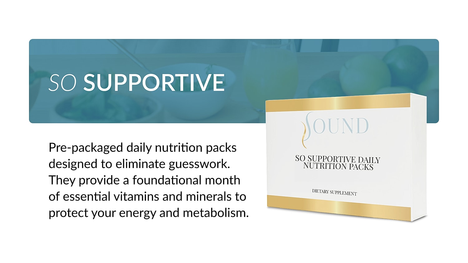 So Supportive Daily Nutrition Packs packaging image
