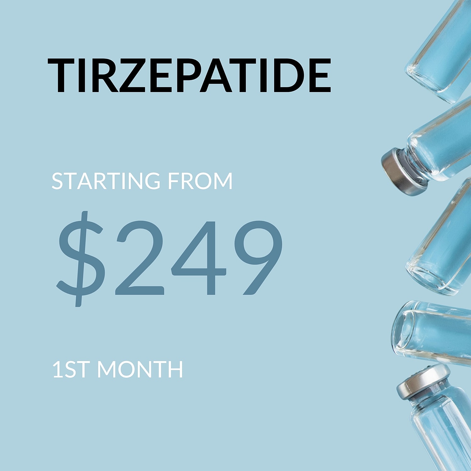 Tirzepatide pricing information for first month.