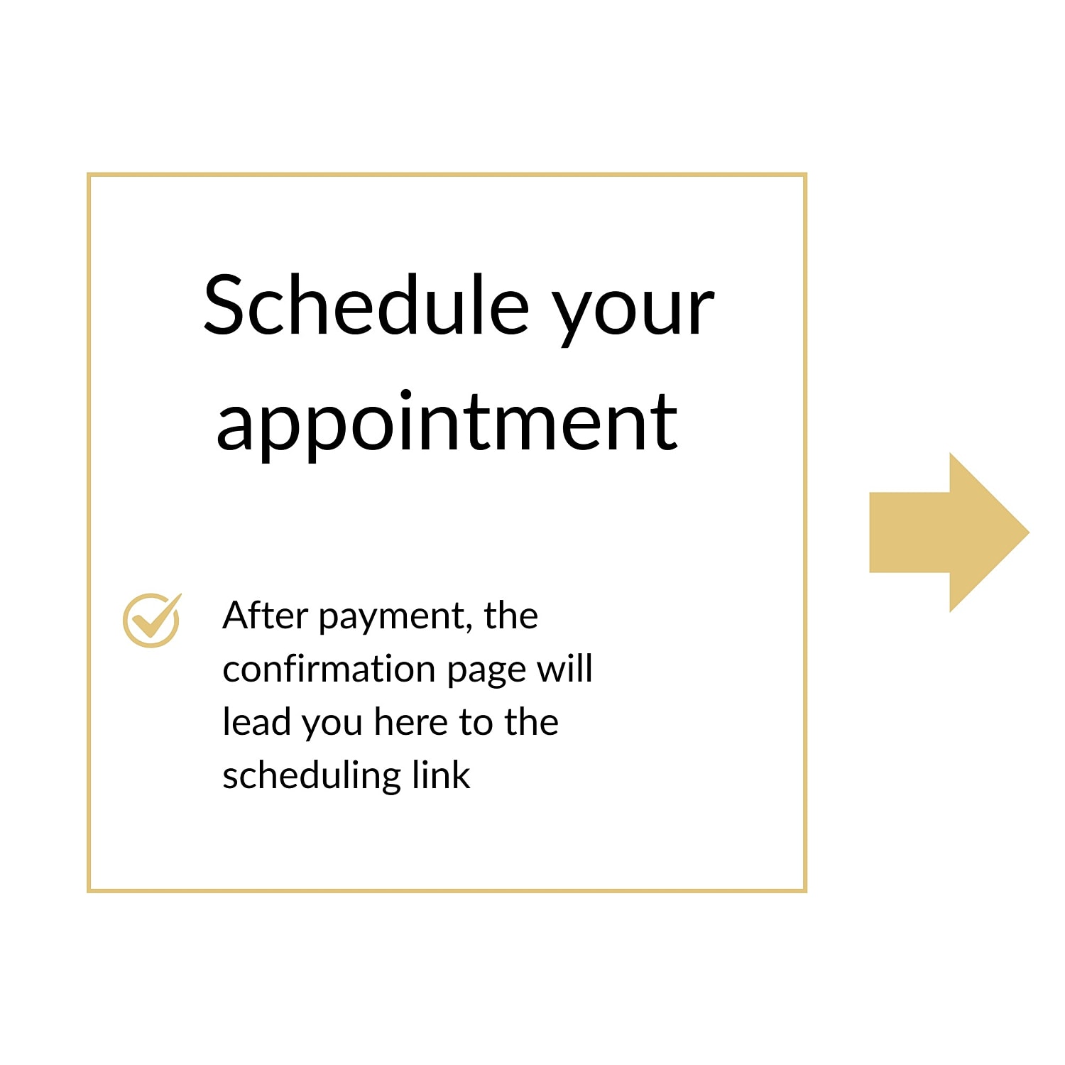 Appointment scheduling confirmation instructions.