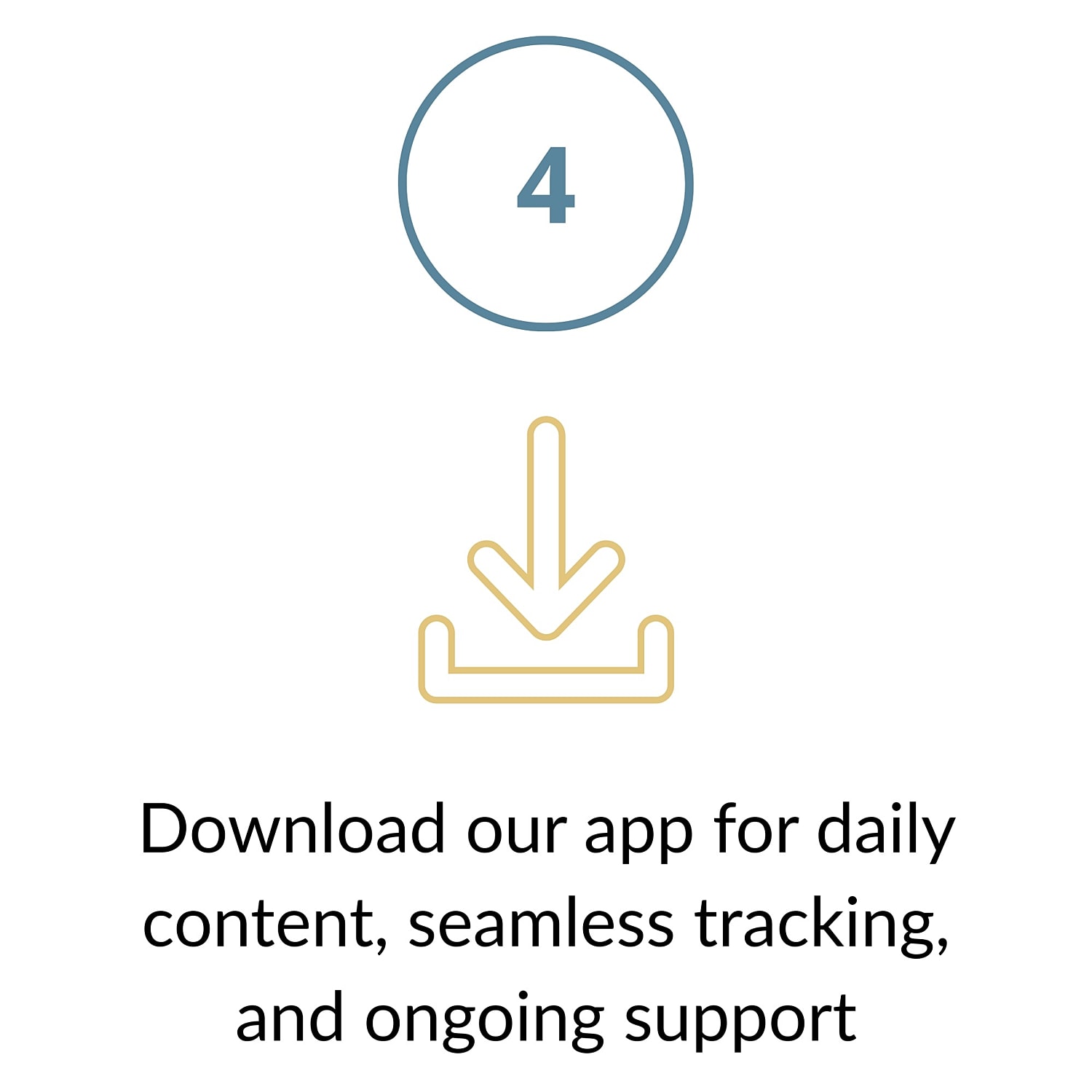 App download for daily content and support.
