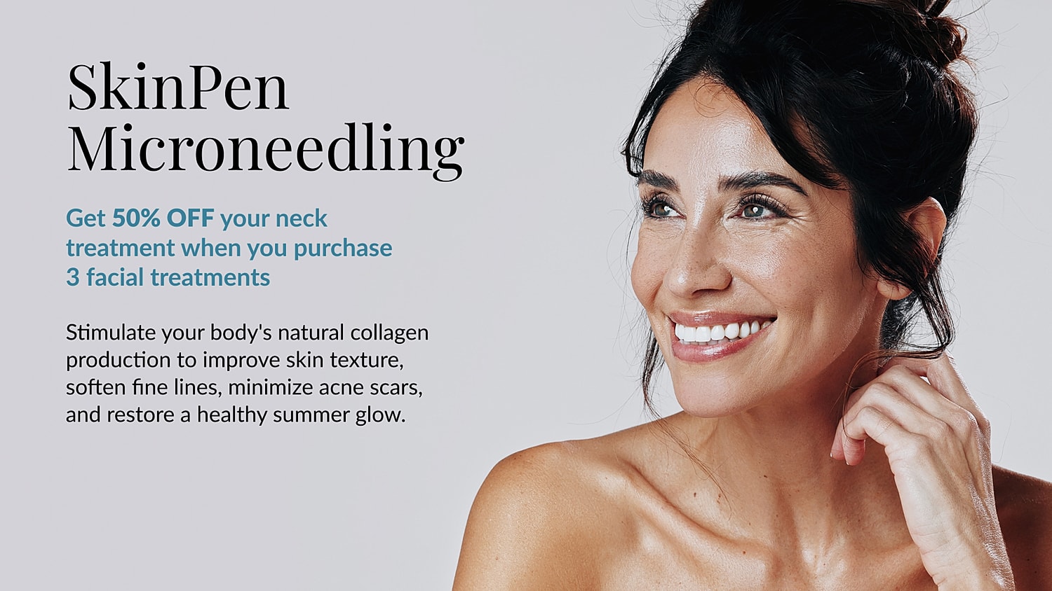 Promotion for SkinPen microneedling treatment offer.