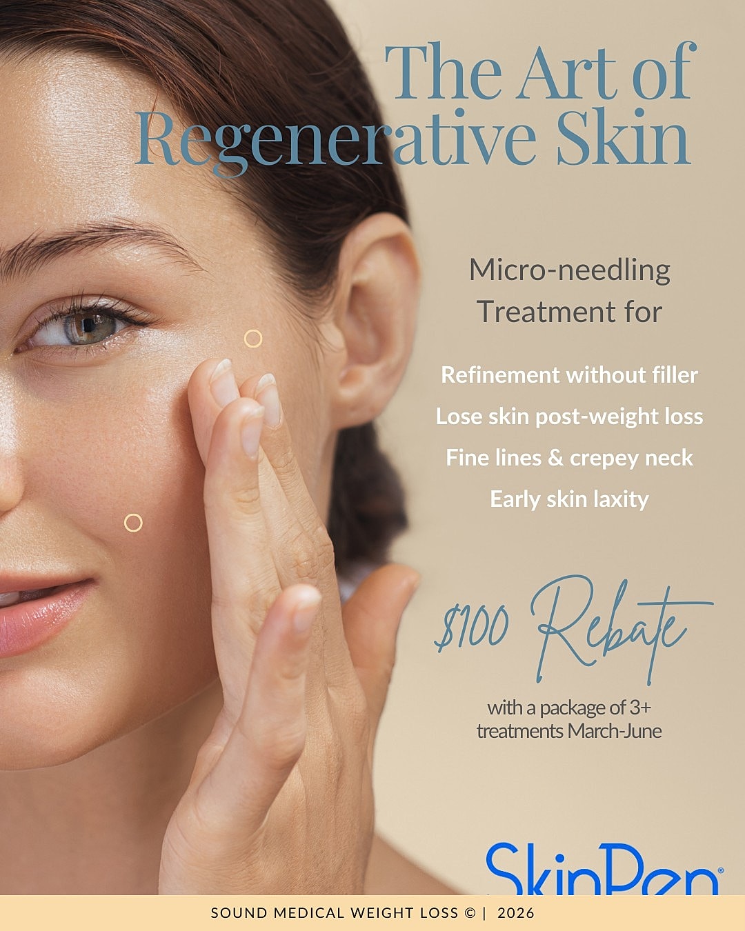 Regenerative skin micro-needling treatment advertisement